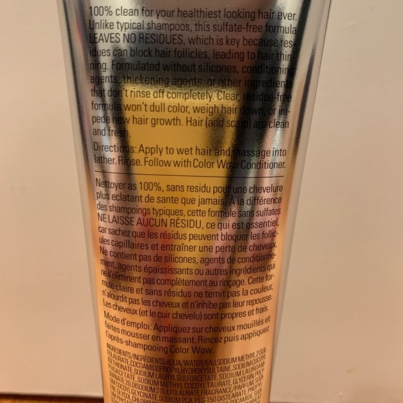 New 3x Color Wow Color Security Shampoo 100% Clean Sulfate Free Residue Free - Picture 4 of 8
